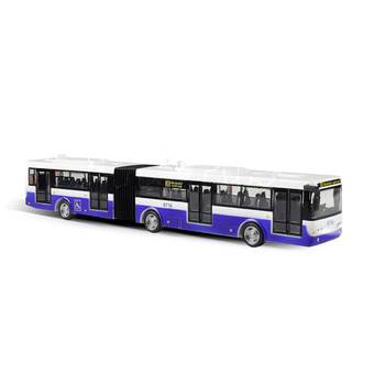 Autobus česky hlásí zastávky kloubový modrý 36cm