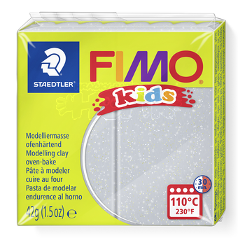 Modelovací hmota Fimo kids 42g Stříbrná se třpytky