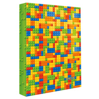 Argus Pořadač 4 kroužky Kostičky Colour Bricks A4