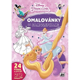 Omalovánky A4 se samolepkami Disney Princezny